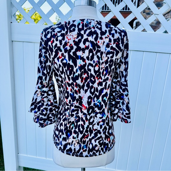 Context for Lord and Taylor Cheetah Bell Sleeve Women's Top - Picture 10 of 16